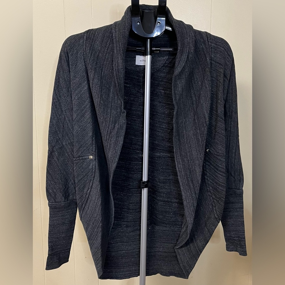 Wilfred Dark Gray Open-Front Cardigan